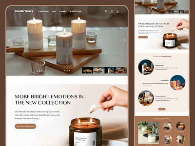 Online Candle Store branding candle store design landing page ui user experience ux website design