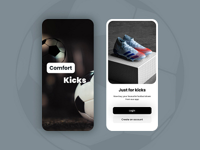 Comfort Kicks: Shoe Store App design football kicks mobile app online shopping shoe app shoes ui user experience ux