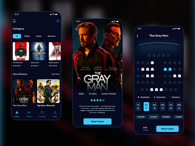 Relax Room: Movie Ticket Booking App action booking comedy design drama luxury seating mobile app movie relaxing theatre thriller tickets ui user experience ux
