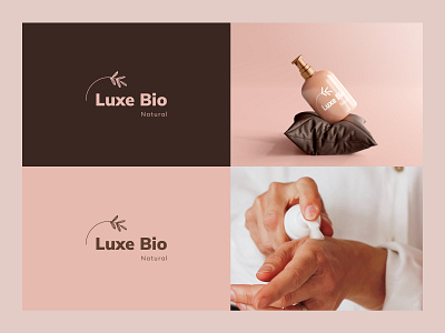 Packaging & Label for a Skincare Brand branding cards color pallete graphic design label logo luxebio promoton skincare ui