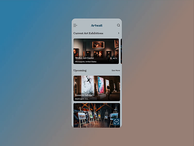Art Gallery Tour App art gallery art wall booking design mobile app tour typography ui user experience userflow ux