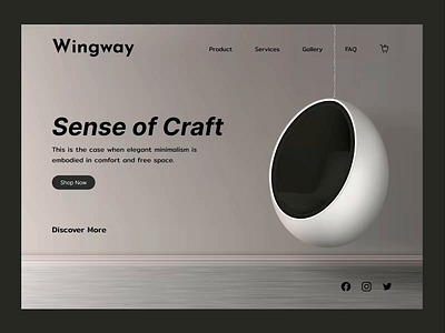 Online Furniture Store: Wingway ecommerce furniture online store shopping typography ui user experience ux