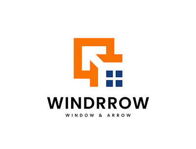 Window Arrow Logo Concept | Available for Purchase arrow arrow logo construction logo design flat home logo house logo logo logo design real esatet logo window