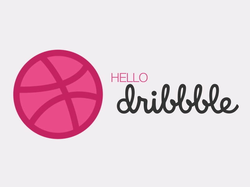 Hello Dribbble, I'm Mystro Ken! after effects animation aftereffects animation dribbble dribbble ball dribbble debut first hello micro animation mystroken pink