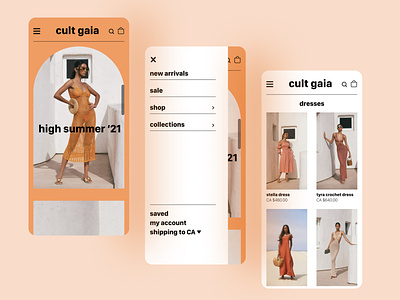 Redesign of fashion mobile website design fashion web design mobile web design ui ux design web design