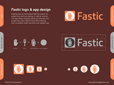 Fastic - logo & app design app icon design brand design branding diet app fastic fasting health app icon logo logo design logo design concept logo designer logotype negative space logo typography