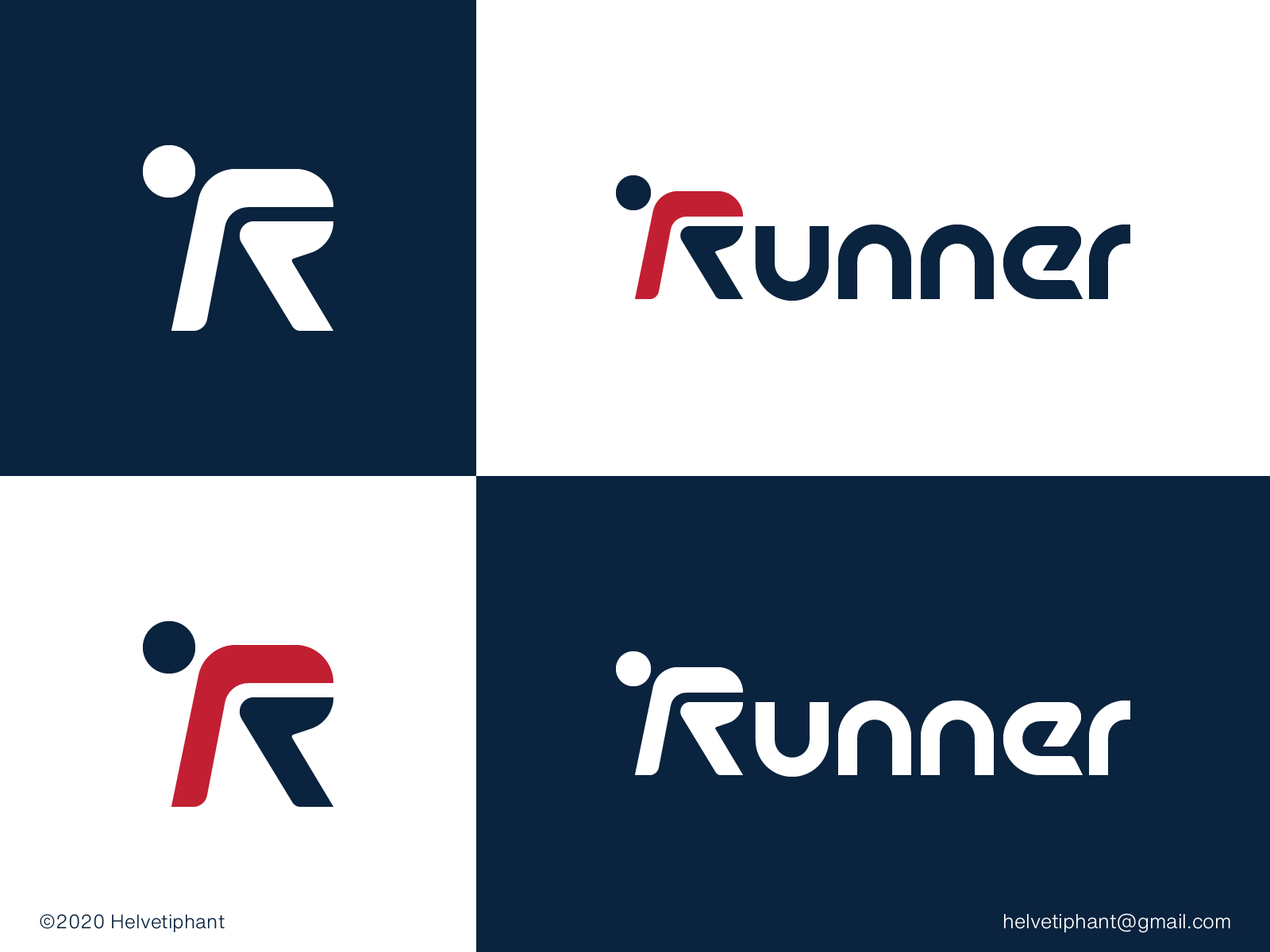 Runner logo concept by Helvetiphant™ on Dribbble