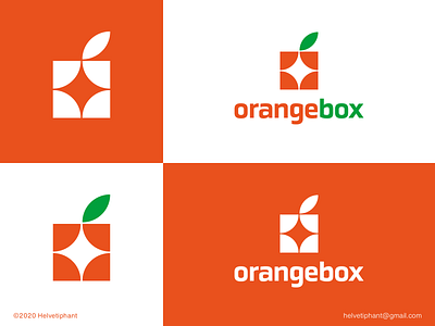 orangebox - concept box logo brand design brand designer branding creative logo icon logo logo design logo design concept logo designer logotype minimalist logo orange logo orangebox shapes typography