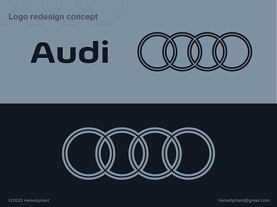 Audi - redesign propoal audi automotive logo brand design brand designer branding creative design design trend flat design geometric design icon logo logo design logo design concept logo designer logotype minimalist logo redesign concept typography