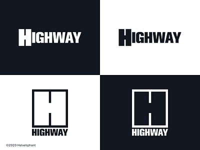 Highway - concepts brand design branding creative design creative logo design h logo highway icon logo logo design logo design concept logo designer logotype negative space logo semantic typography