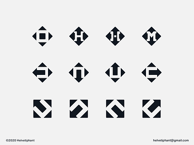 Letters and Arrows  - logo exploration
