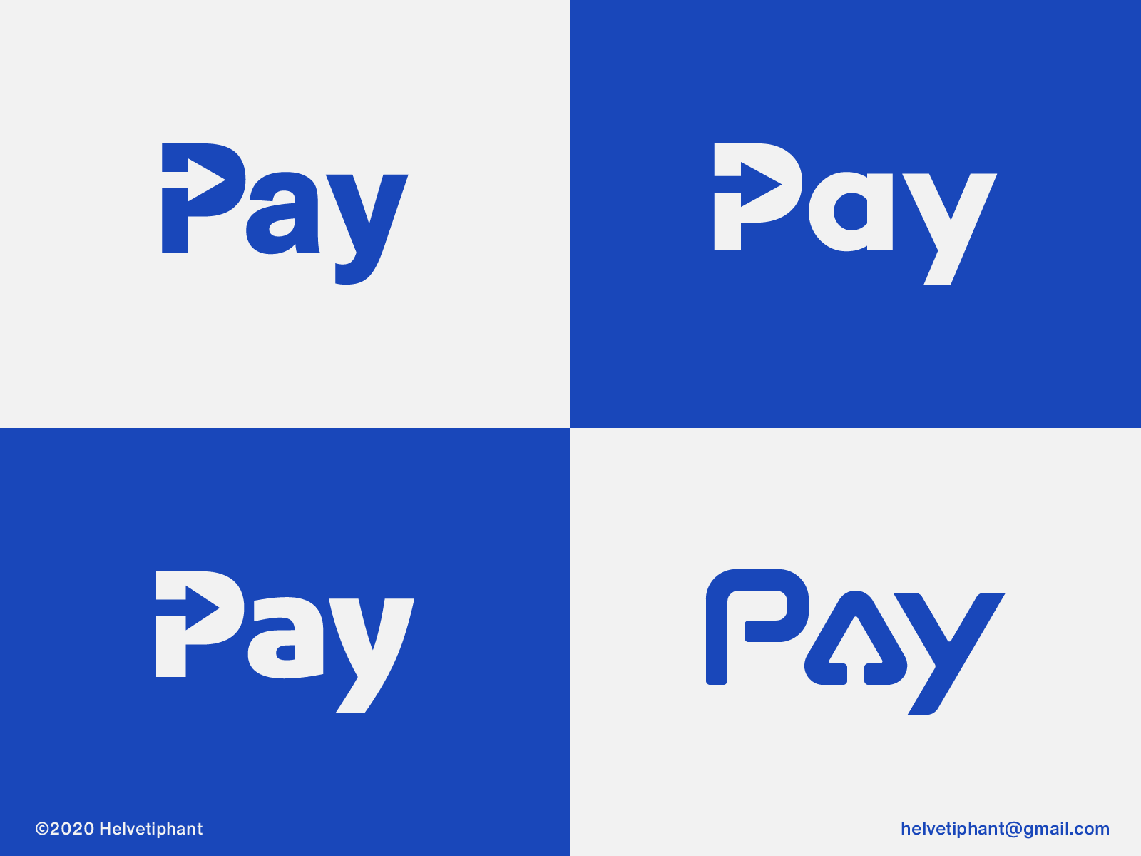 Pay - logo exploration updated by Helvetiphant™ on Dribbble