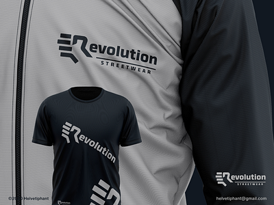 Revolution Streetwear - Mockup 1 brand design brand designer branding creative logo expressive typography fashion brand fashion label fashion logo fist icon logo logo design logo design concept logo designer logo mockup logotype r letter logo revolution streetwear typography