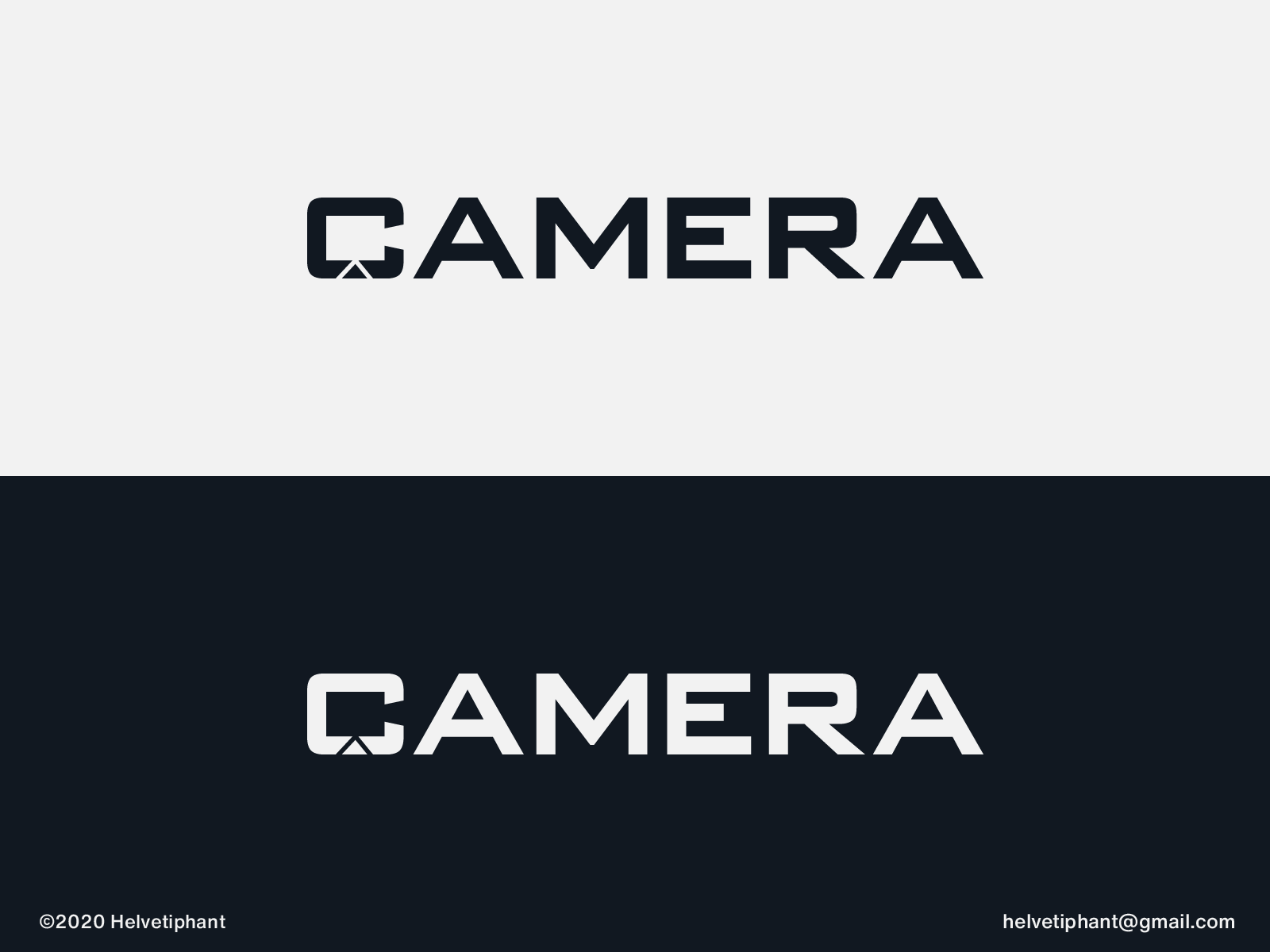 Camera wordmark concept by Helvetiphant™ on Dribbble