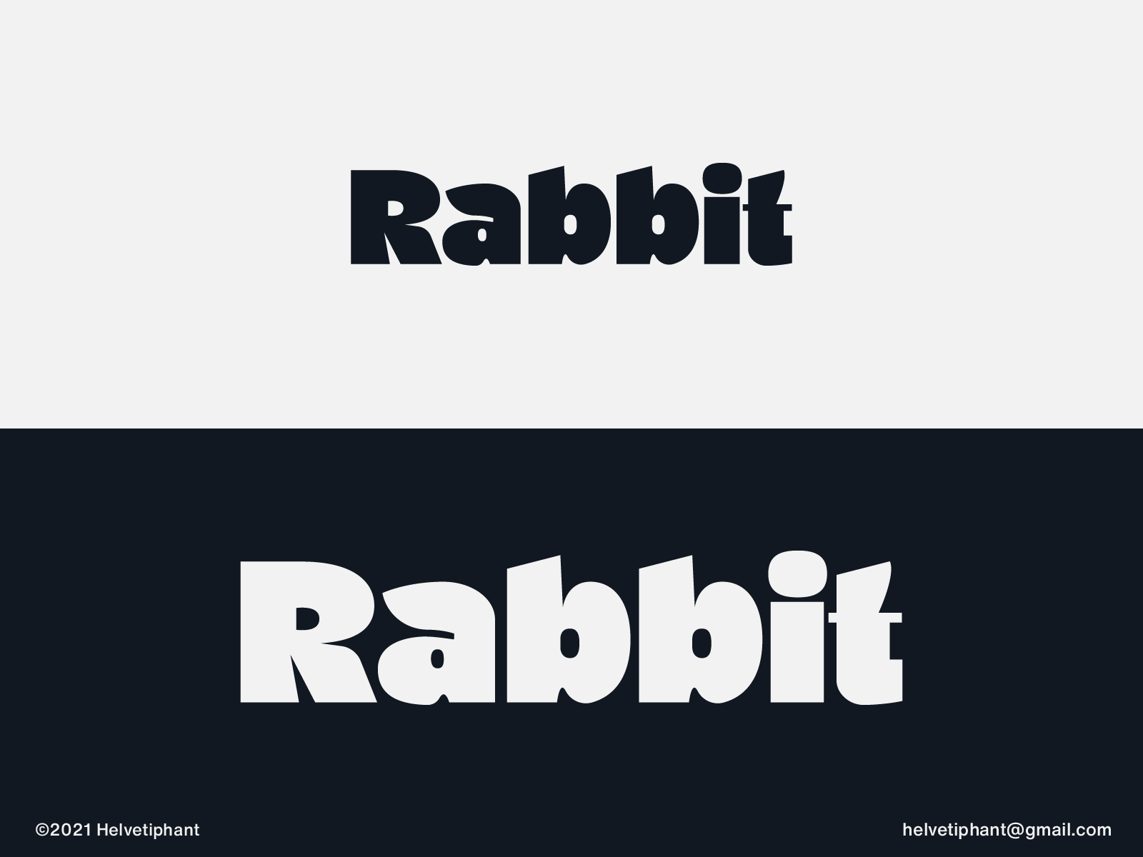 Rabbit - wordmark concept by Helvetiphant™ on Dribbble