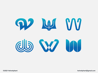 W Lettermark - logo exploration brand design brand designer branding creative logo icon lettermark logo logo design logo design concept logo designer logo exploration logotype trident typography w letter logo water waves wavy