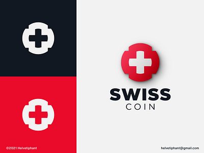 Swiss Coin - logo concept 2 gradient brand design branding coin creative logo crypto crypto currency gradient logo icon logo logo design mark modern logo stable coin