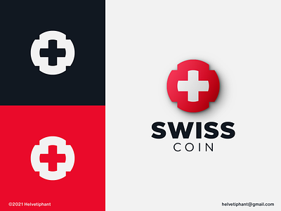 Swiss Coin - logo concept 2 gradient