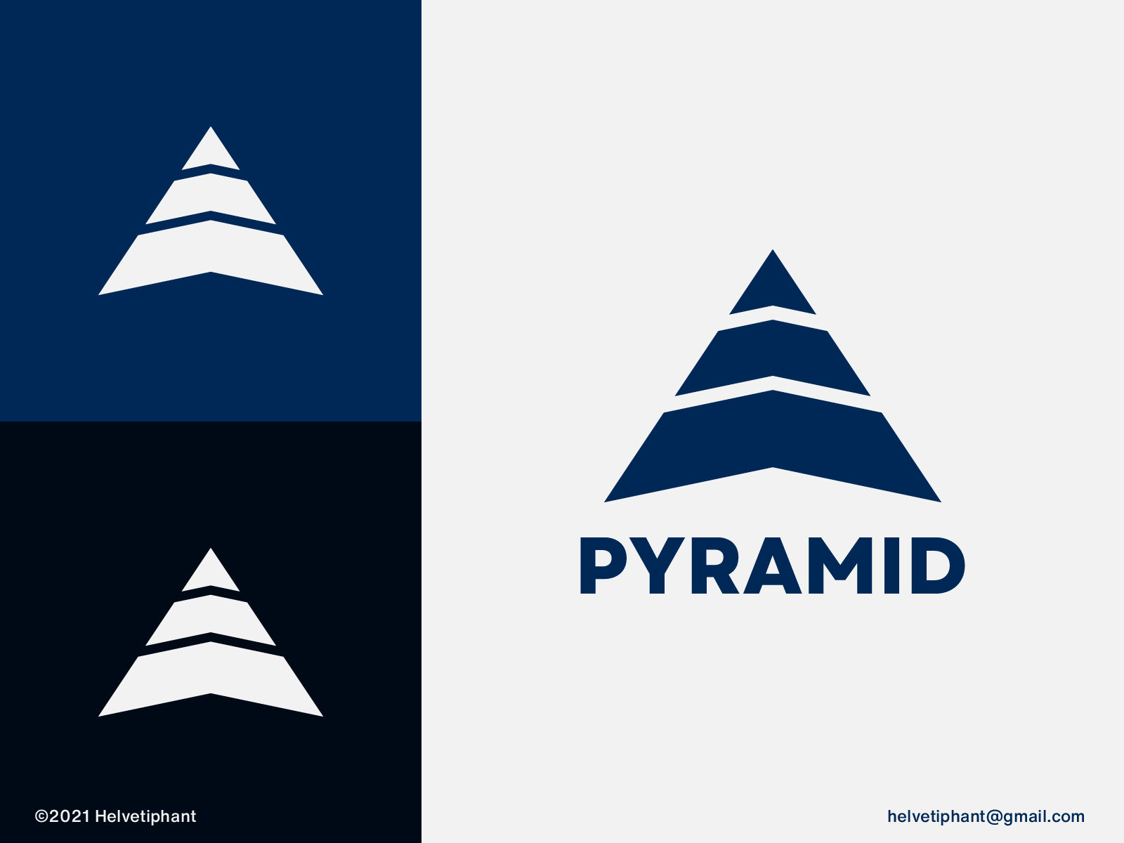 Logo design element pyramid mountain Royalty Free Vector