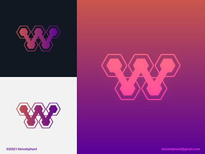 Wired - letter mark blockchain bold logo brand design branding creative logo crypto logo design inspiration geometric logo gradient logo hexagon logo icon letter mark logo logo concept logo design logo designer logo ideas minimalist logo modern logo w letter logo