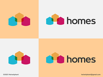 homes 2 - logo concept abstract logo brand design brand designer branding colorful logo creative logo custom logo geometric logo house logo icon logo logo desgner logo design logo design concept logo designer minimalist logo modern logo real estate logo shapes transparent logo