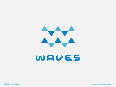 Waves Logo - multi color variation bold logo brand design branding creative logo custom logo flat logo hidden meaning logo icon logo logo concept logo design logo designer logotype modern logo negative space logo pattern logo technology logo typography w lettermark logo waves logo