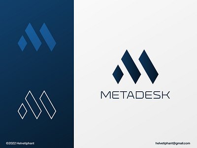 MetaDesk - Logo Concept bold logo brand design branding creative logo crypto custom logo geometric logo icon letter design lettermark logo logo concept logo design logotype m letter logo metaverse minimalist logo modern logo tech logo typography