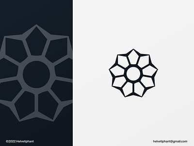 Nepta Flower Mark abstract logo brand design branding flower logo geometric logo icon logo logo concept logo design logo designer mark minimalist logo modern logo negative space logo nonagon organic logo pattern logo radial logo radial pattern