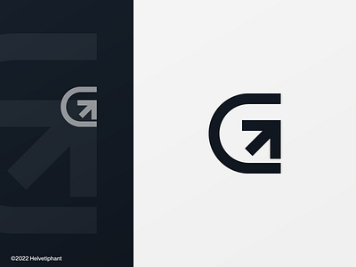 G arrow - letter mark