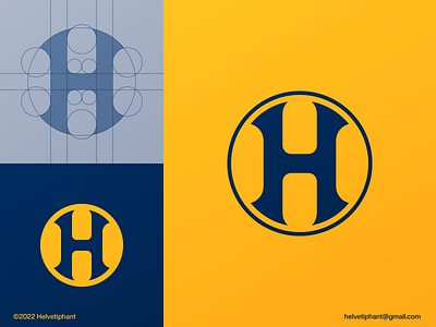 H Serif - logo design grid