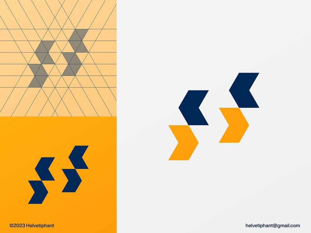 Sideways S arrows - letter mark by Helvetiphant™ on Dribbble