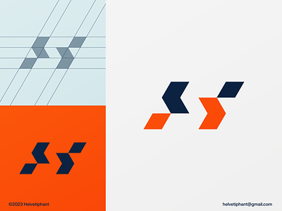 S 2 arrows - letter mark abstract logo brand design branding dynamic logo geometric logo icon letter mark logo letter s logo logo logo design logo design grid logotype minimalist logo modern logo movement logo negative space logo pattern logo swap logo switch logo typography