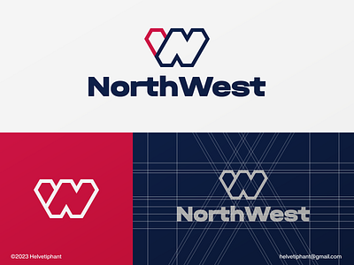 NorthWest - NW letter mark abstract logo bold logo concepts brand design branding creative logo designs custom logo designs icon letter mark logo logo logo design logo design grid logotype minimalist logo modern logo n letter mark negative space logo north west logo too expensive 4u typography w letter mark
