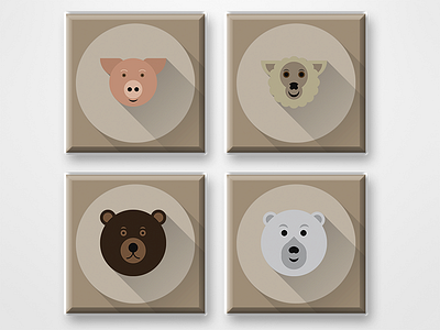 Golden Rationalism - 2nd Set animals golden ratio icons illustration rationalism shapes