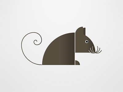 Minimalist Animals - Mouse animals golden ratio icons illustration rationalism shapes