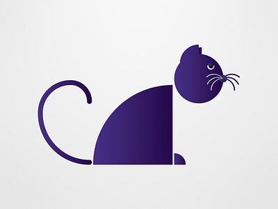 Minimalist Animals - Cat animals golden ratio icons illustration rationalism shapes