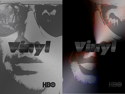 Vinyl - Halftone advertising fan art hbo poster tv series vinyl