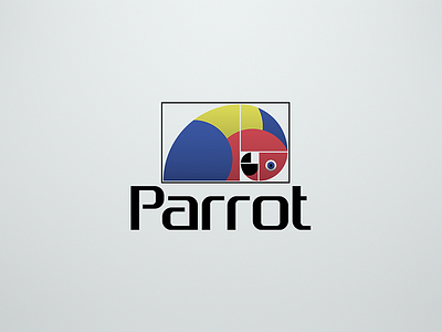 Parrot (vertical) golden ratio logo parrot typography