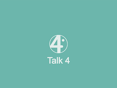 Talk 4 icon logo logotype negative space