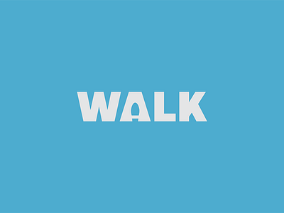 Walk iconotype logotype