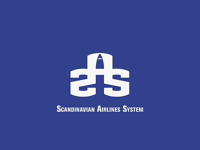 SAS - Scandinavian Airlines System brand design icon logo