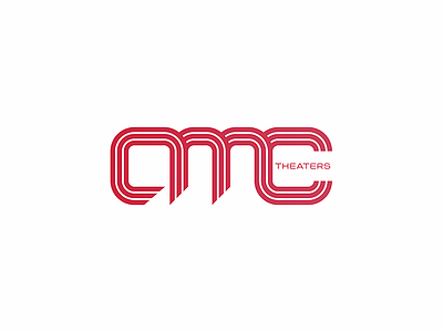 AMC Theatres - letter mark lined lettermark logo