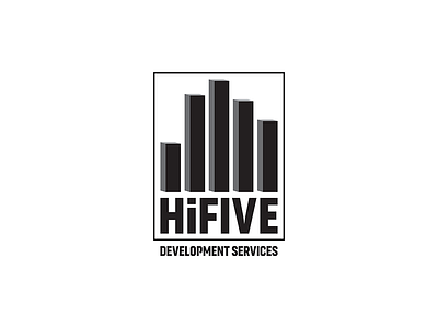 HiFive Isometric - Black branding icon logo logotype typography