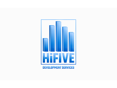 HiFive - Isometric Blue 2 branding icon logo logotype typography