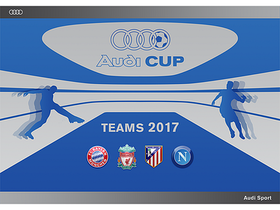 Audi Cup Poster - Blue advertising icon logo poster sport