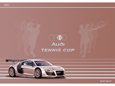 Audi Tennis Cup Poster - Brown advertising icon logo poster sport