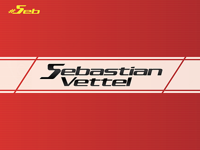 Sebastian Vettel branding driver f1 logotype