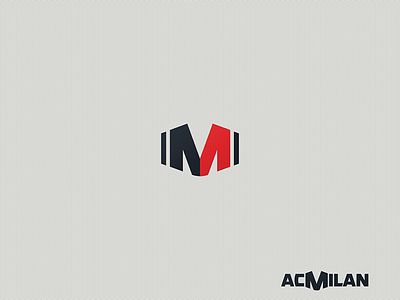 AC Milan - M-Icon brand design club football icon logo