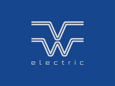 VW electric - line version brand design logo typography vw