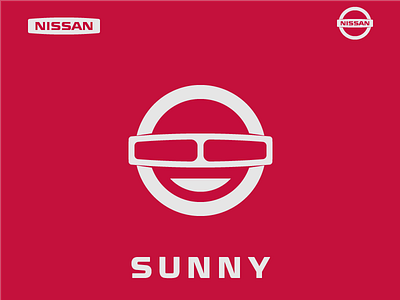 Nissan - Sunny charcter icon logo mascot